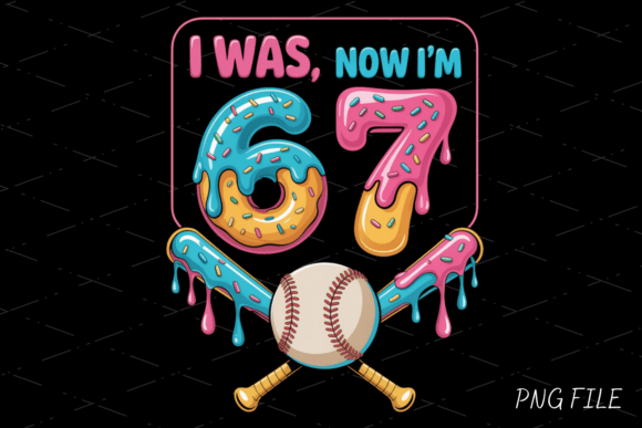 67 Funny Baseball Bats PNG Design: A Playful Asset for Bold Projects