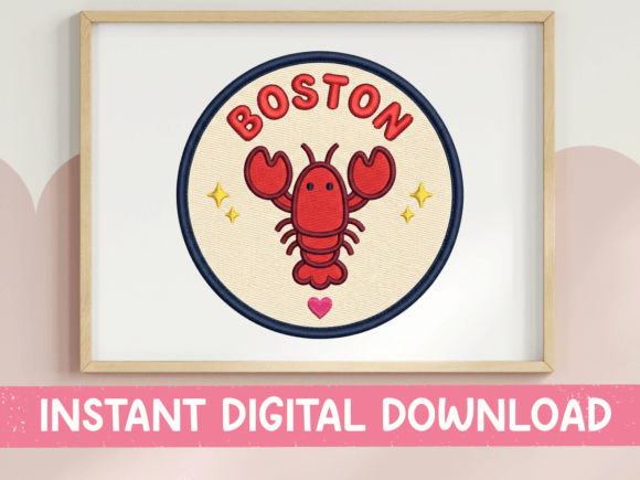 Boston Lobster Badge SVG: A Bold New England Icon