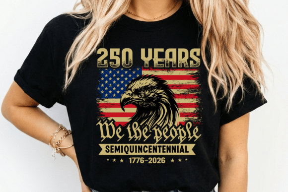 Celebrate 250 Years: The Patriotic Eagle T-Shirt Design