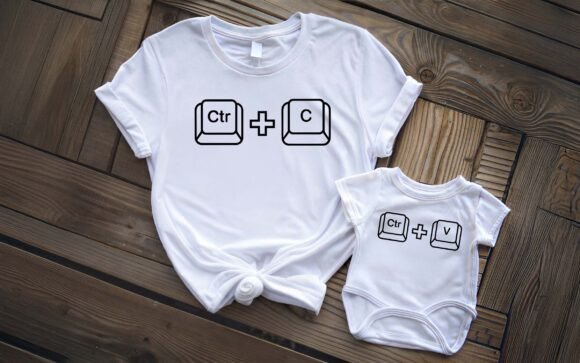 Copy Paste Matching Shirt Set SVG PNG: Design Assets for Families