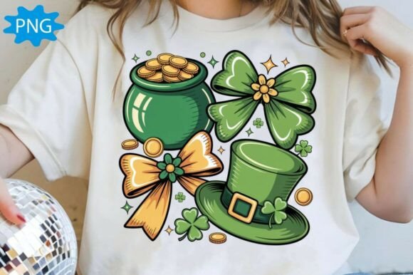 Elevate Your Designs with St Patricks Day and Coquette Bow PNGs