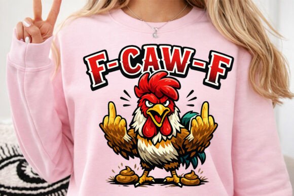 F-Caw-F Funny Chicken Rooster PNG: Your Secret Weapon for Standout Design