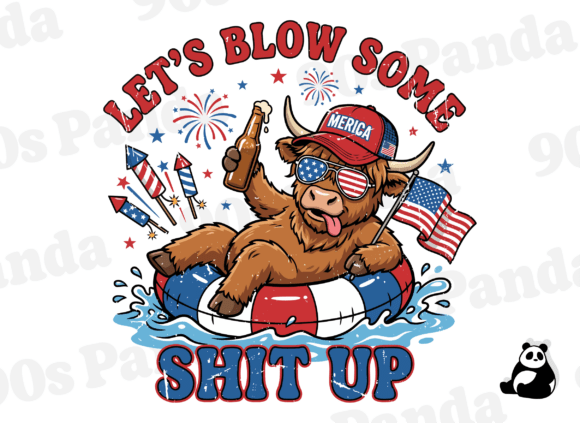 Fourth of July Highland Cow PNG: The Ultimate Patriotic Design Asset