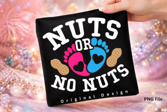 Funny Gender Reveal Nuts or No Nuts PNG: A Playful Design Asset