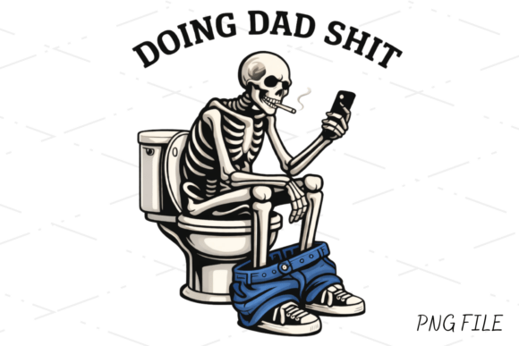 Funny Skeleton Dad Humor PNG: Bring Bold Humor to Your Designs