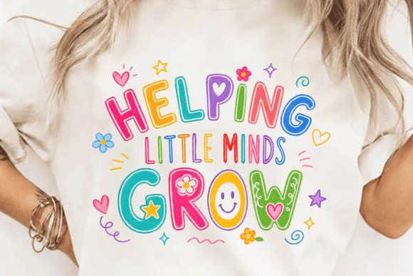 Helping Little Minds Grow PNG: A Vibrant Design Asset