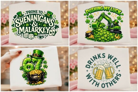 PNG St. Patrick's Day T-Shirt Design Bundle: A Closer Look