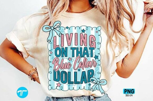 Preppy Blue Collar Dollar Western PNG: A Designer's Take