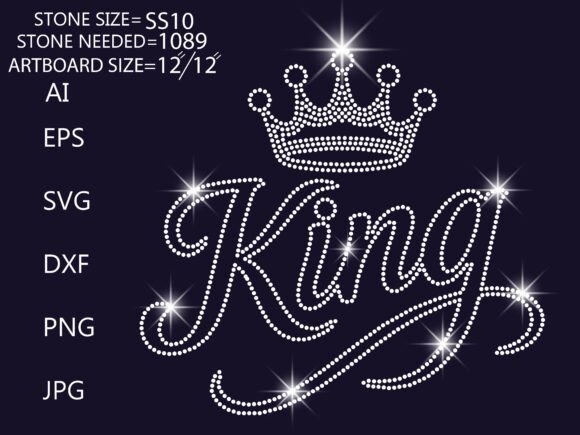Rhinestone King Crown Typography Art: A Designer’s Guide to Royal Impact