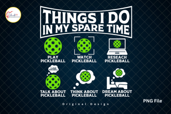 Things I Do Funny Pickleball Shirt PNG: A Design Asset for Pickleball Culture